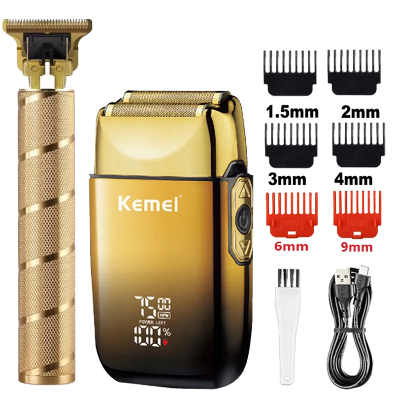 Mens Grooming Box - Trymer do włosów Kemei KM-TX10 T9,